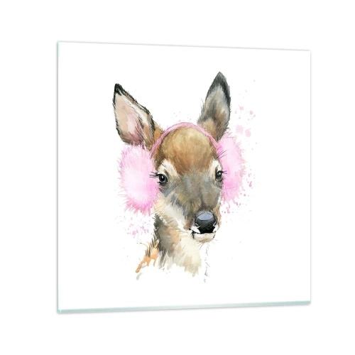 Obraz na skle - A mráz už nie je tak hrozný - 70x70 cm