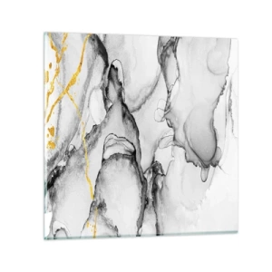 Obraz na skle - Kompozícia so zlatým motívom - 60x60 cm