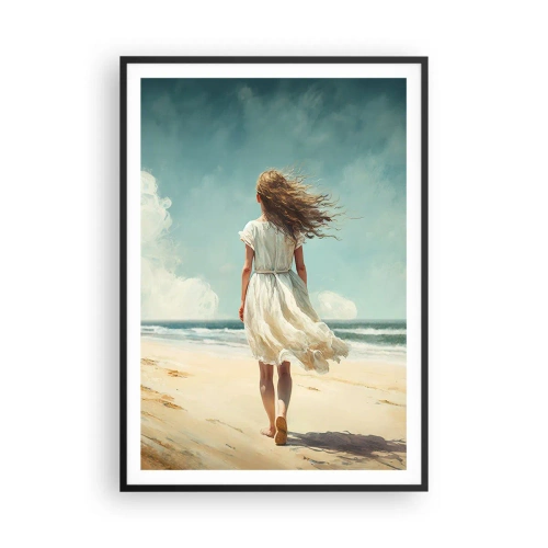 Plagát v čiernom ráme - Smerom ku slnku a vetru - 70x100 cm
