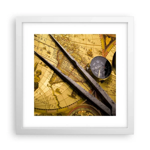 Plagát v bielom ráme - Kde sú tie poklady? - 30x30 cm