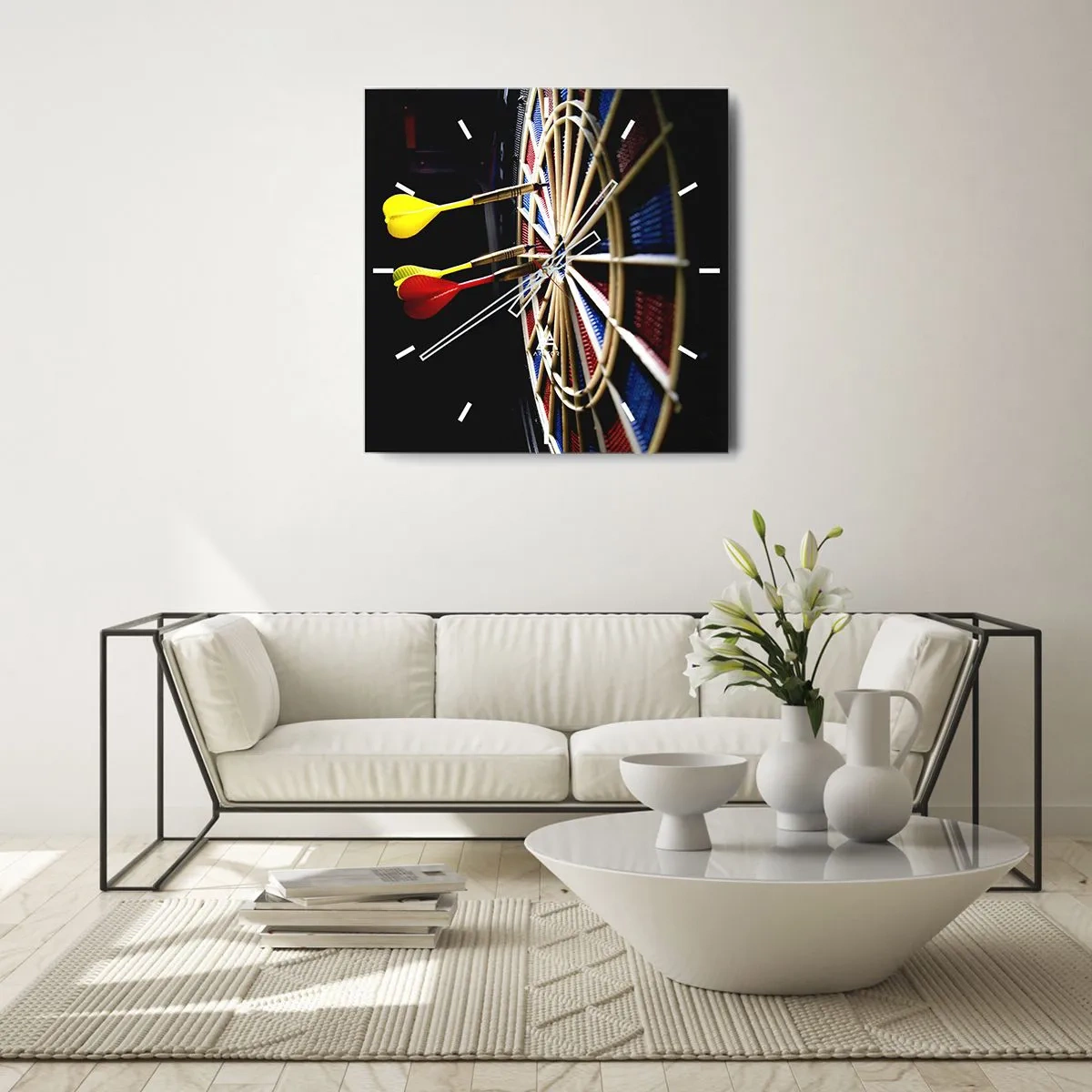 Nástenné hodiny - Presný zásah - 40x40 cm