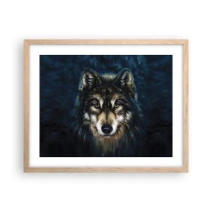 Plagát v ráme zo svetlého duba - Alfa? A omega - 50x40 cm