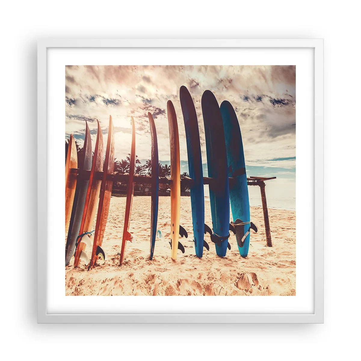 Plagát v bielom ráme - Dobrú noc, tak zajtra. - 50x50 cm