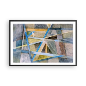 Plagát v čiernom ráme - Priamo alebo diagonálne? - 91x61 cm