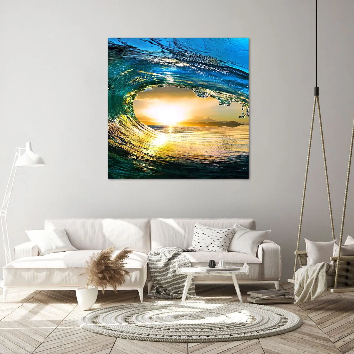 Obraz na plátne - V smaragdovo-zlatom krištáli - 70x70 cm