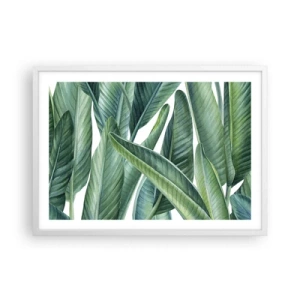 Plagát v bielom ráme - Proste zelená - 70x50 cm