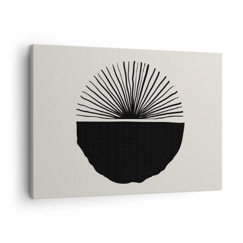 Obraz na plátne - Minimalistický čierny motív na svetlom pozadí - 70x50cm - Viac možností - Moderná nástenná dekorácia do obývacej izby a spálne ARTTOR