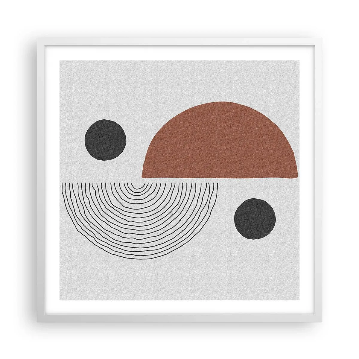 Plagát v bielom ráme - Dokonalosť kruhu - 60x60 cm