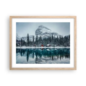 Plagát v ráme zo svetlého duba - Kanadské útočisko - 50x40 cm