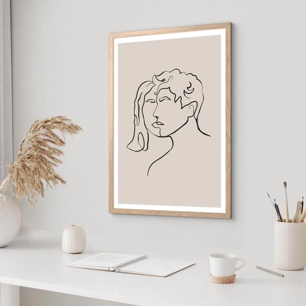 Plagát v ráme zo svetlého duba - A bola jednota - 70x100 cm