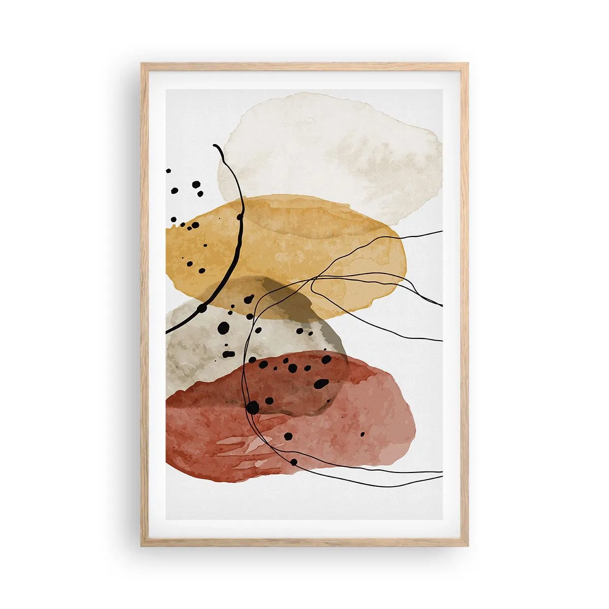 Plagát v ráme zo svetlého duba - Ako ľahký, priezračný vzduch - 61x91 cm