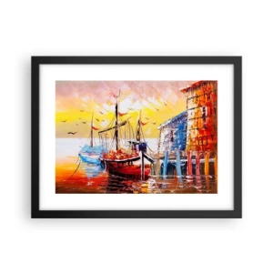 Plagát v čiernom ráme - Šťastný návrat - 40x30 cm