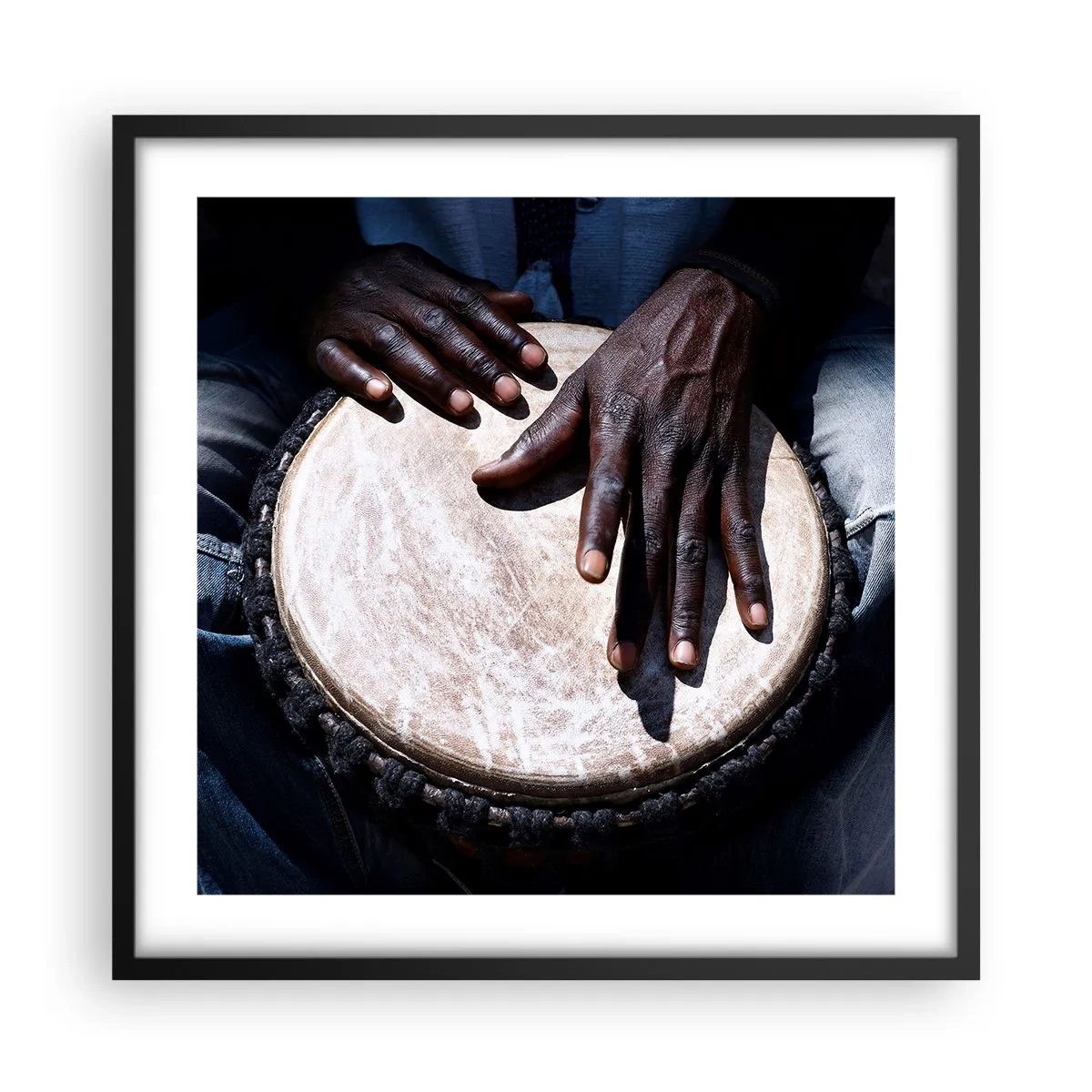 Plagát v čiernom ráme - Žite vo svojom rytme - 50x50 cm