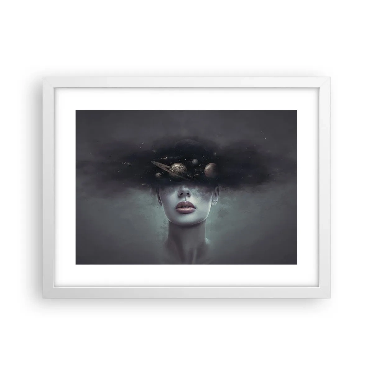 Plagát v bielom ráme - A planéty… - 40x30 cm