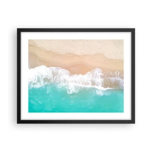 Plagát v čiernom ráme - Maznavý dotyk - 50x40 cm