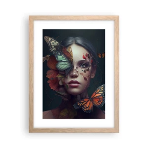 Plagát v ráme zo svetlého duba - Nádherná metamorfóza - 30x40 cm