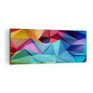 Obraz na plátne - Dúhové origami - 100x40 cm
