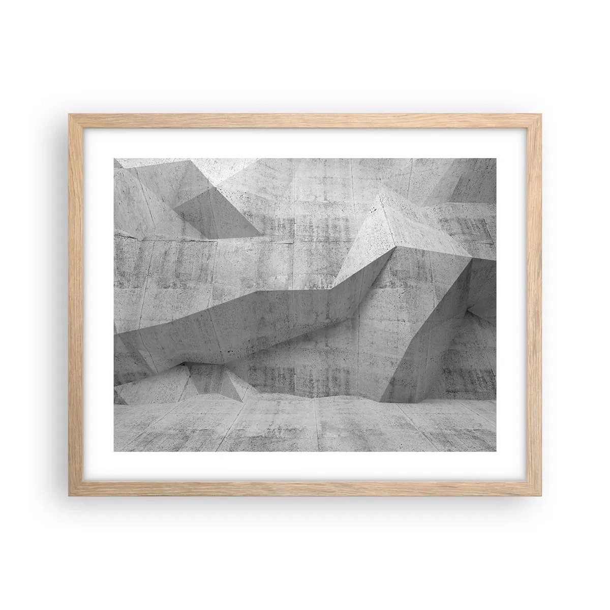 Plagát v ráme zo svetlého duba - Skutočná výzva - 50x40 cm