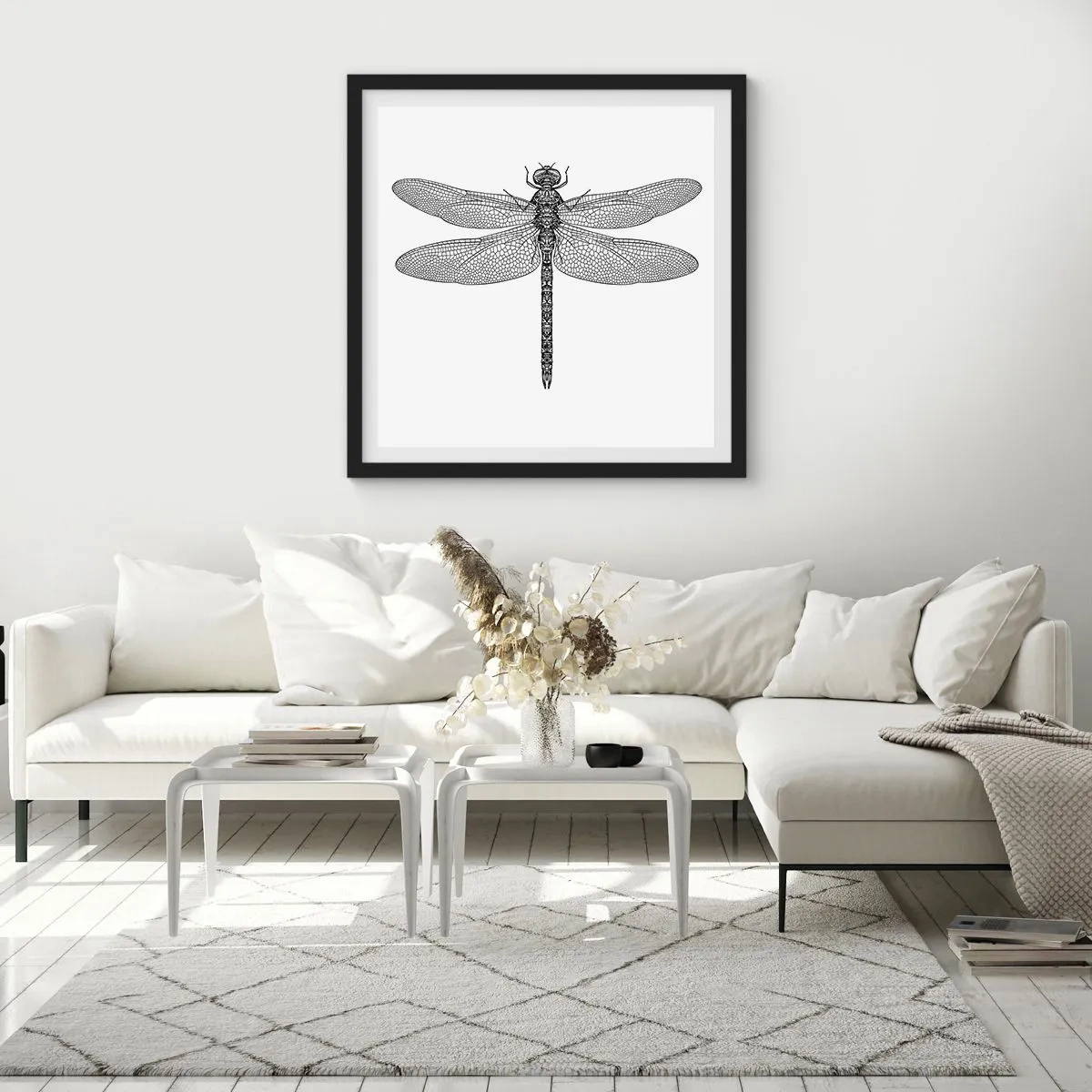 Plagát v čiernom ráme - Presnosť prírody - 30x30 cm