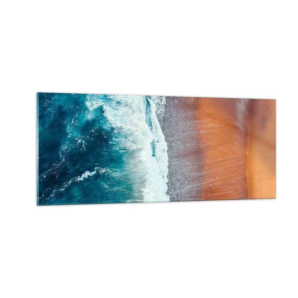 Obraz na skle - Dotyk oceánu - 100x40 cm