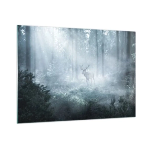 Obraz na skle - Ranná obchôdzka sídliska - 100x70 cm