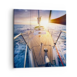 Obraz na plátne - Bežiaca po vlnách - 70x70 cm