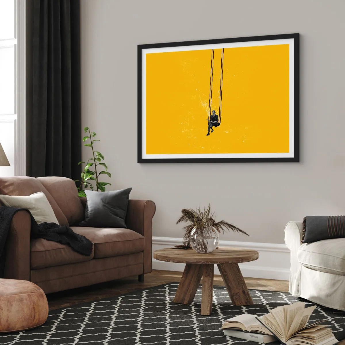 Plagát v čiernom ráme - Deň ako každý iný - 70x50 cm