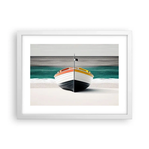 Plagát v bielom ráme - Na správnom mieste - 40x30 cm