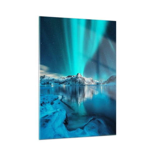 Obraz na skle - Noc plná svetla - 50x70 cm