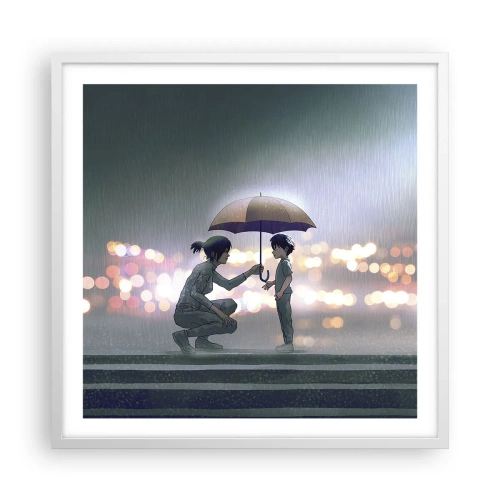 Plagát v bielom ráme - A všetko je v poriadku - 60x60 cm