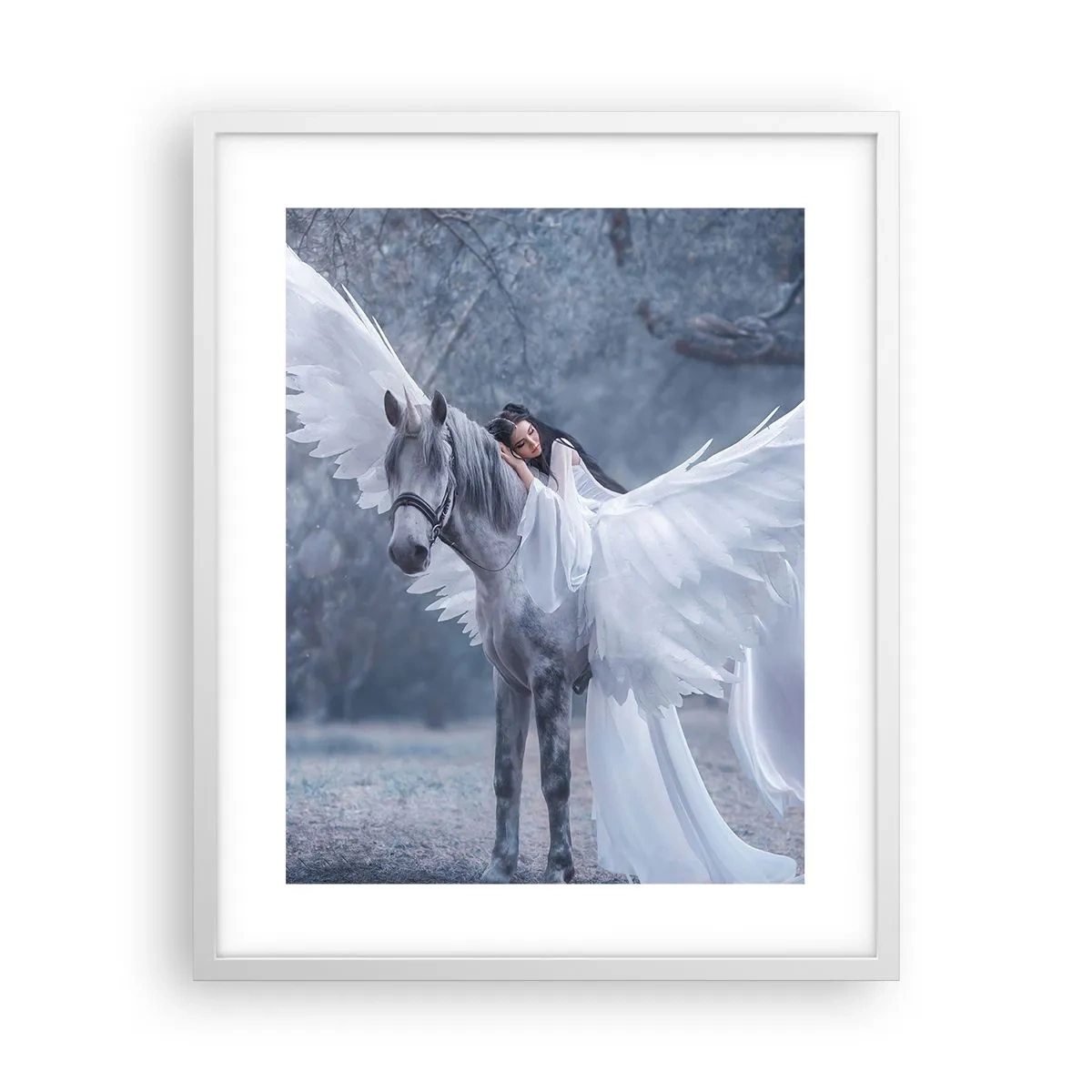 Plagát v bielom ráme - Nadšený okamih - 40x50 cm