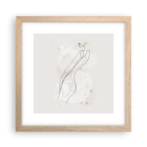 Plagát v ráme zo svetlého duba - Zablúdiť pohľadom - 30x30 cm