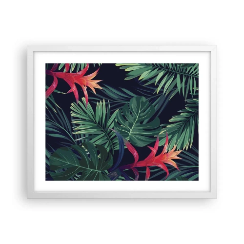 Plagát v bielom ráme - Vzplanúť v zelenom - 50x40 cm