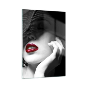 Obraz na skle - Štúdia v šarlátovej - 50x70 cm