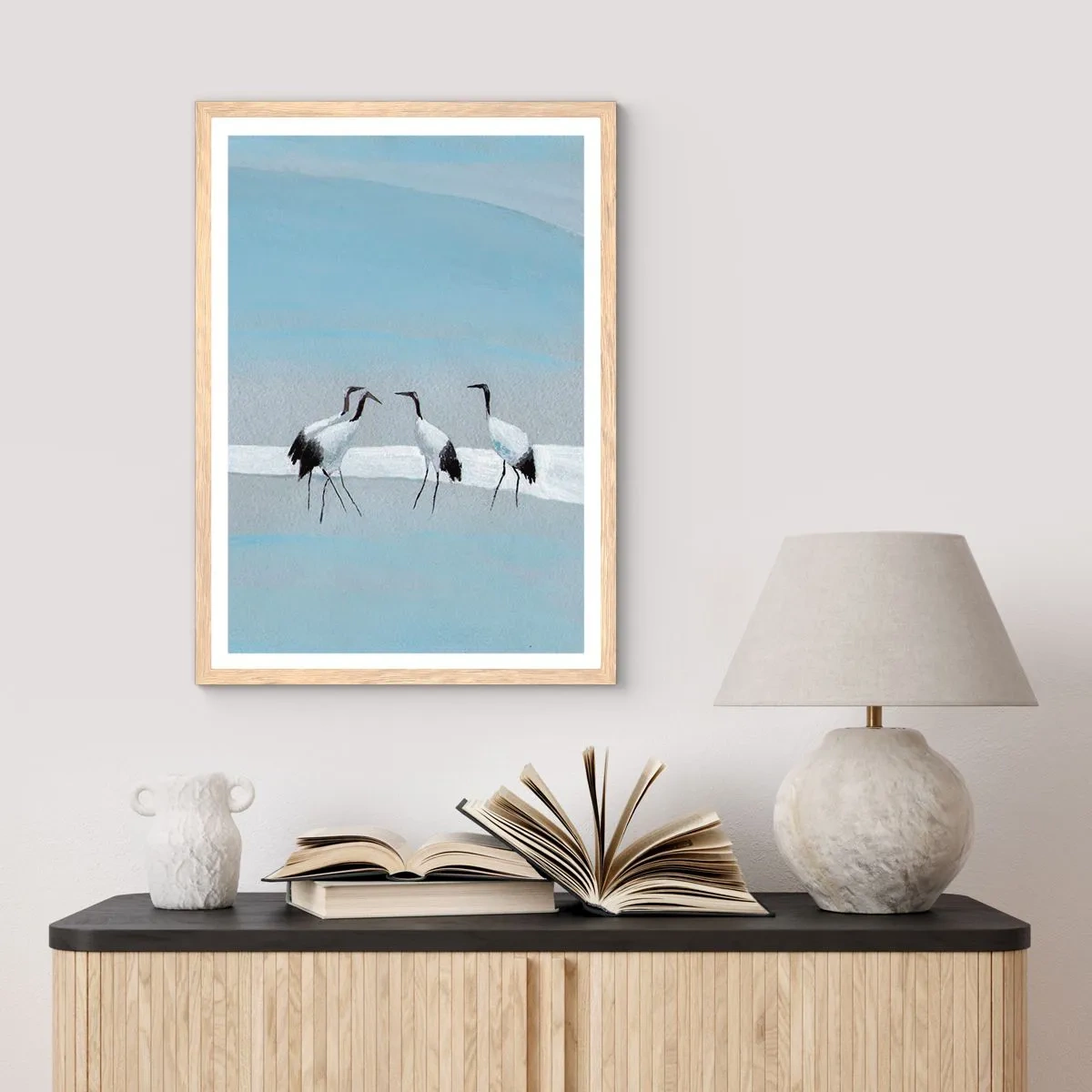 Plagát v ráme zo svetlého duba - Po horúcom dni - 50x70 cm