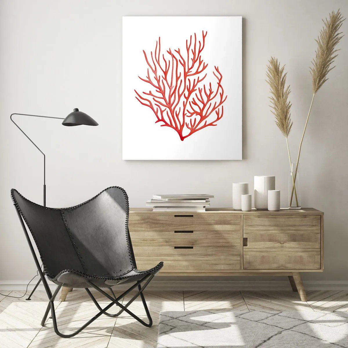 Obraz na skle - Koralový filigrán - 50x70 cm