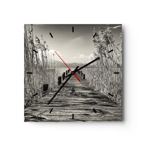 Nástenné hodiny - V ústraní tráv - 30x30 cm