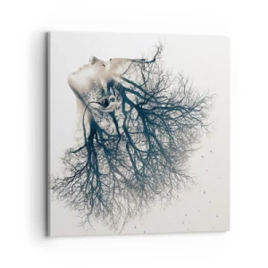 Obraz na plátne - Očarená šepotom stromu - 70x70 cm