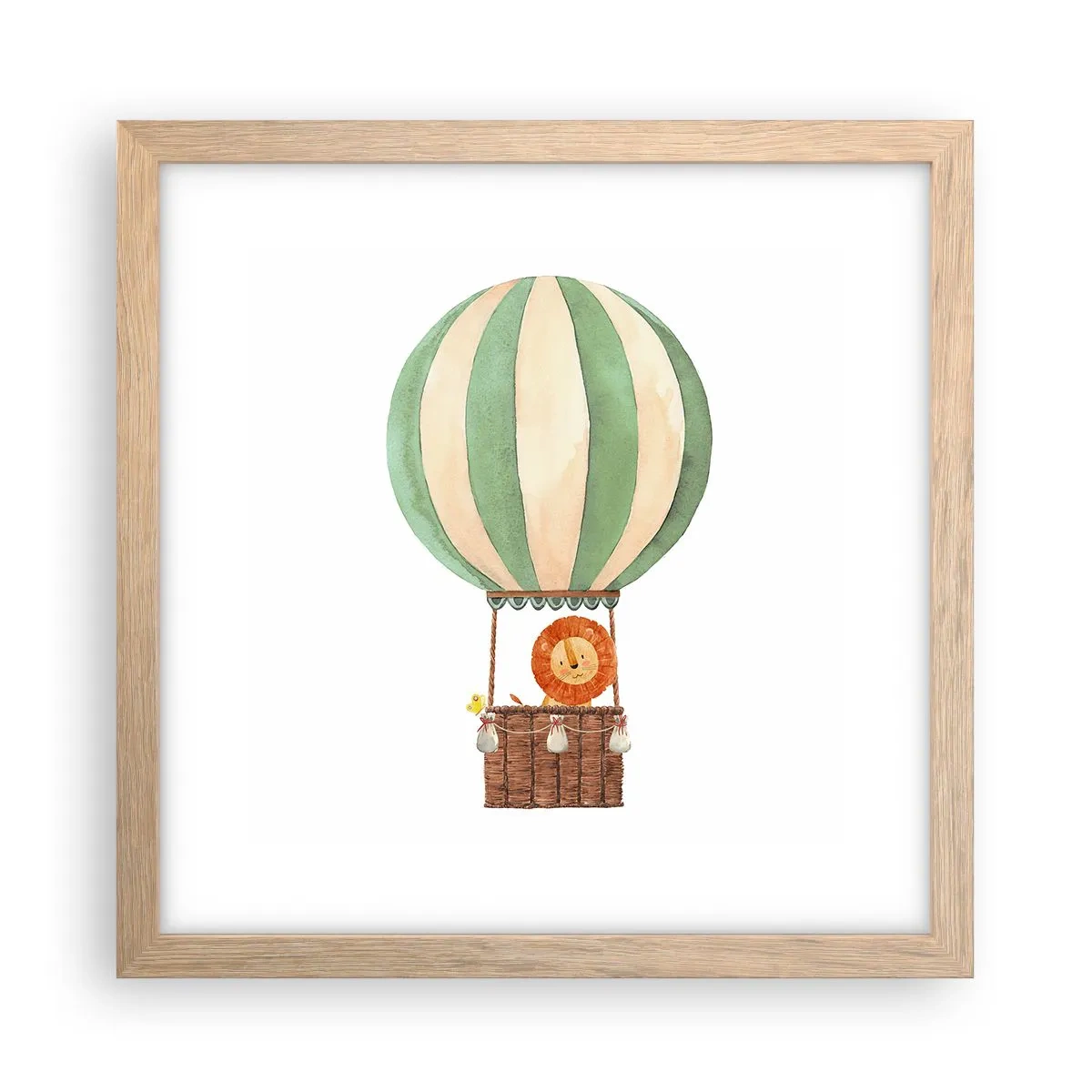 Plagát v ráme zo svetlého duba - Leonove cesty - 30x30 cm