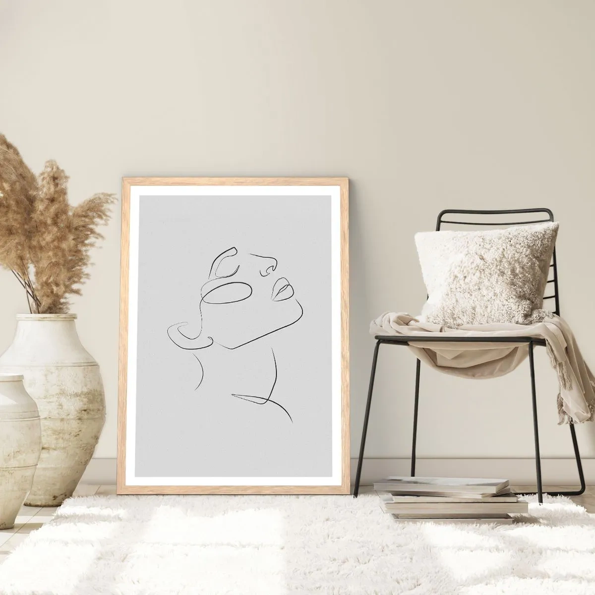 Plagát v ráme zo svetlého duba - Meandre sna - 50x70 cm