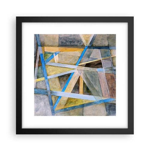 Plagát v čiernom ráme - Priamo alebo diagonálne? - 30x30 cm