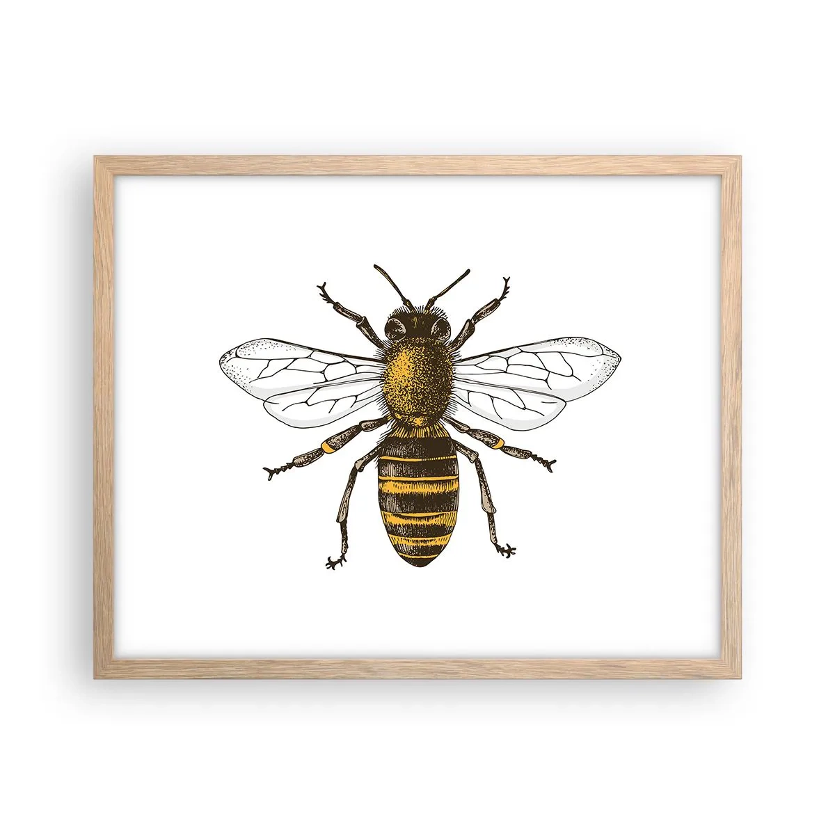 Plagát v ráme zo svetlého duba - Krásna a dobrá - 50x40 cm