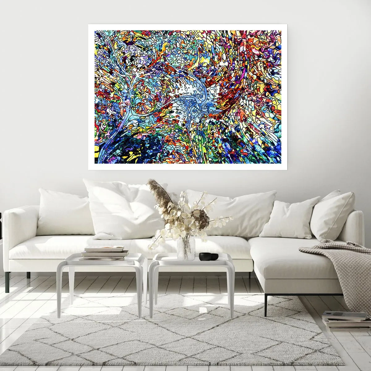 Plagát - Vitráž s kvapkami - 50x40 cm