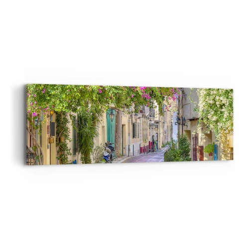 Obraz na plátne - Kvitnúce zákutie - 90x30 cm