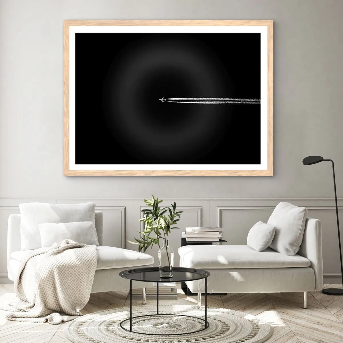 Plagát v ráme zo svetlého duba - Do inej dimenzie - 91x61 cm