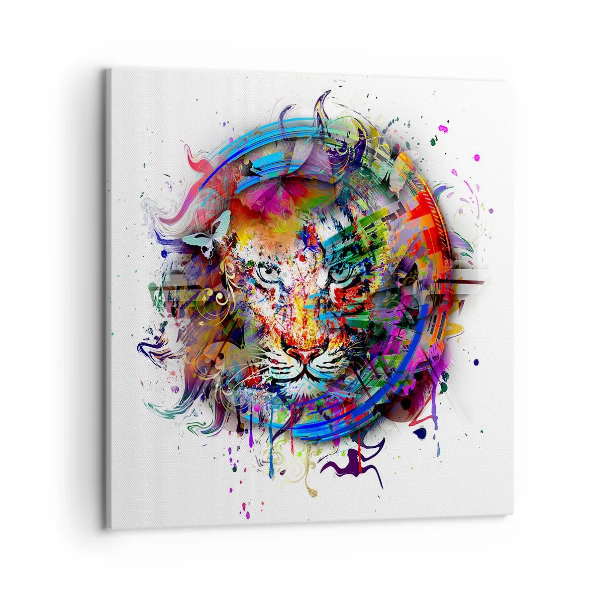 Obraz na plátne - Skrýva sa za dúhovým závojom - 50x50 cm