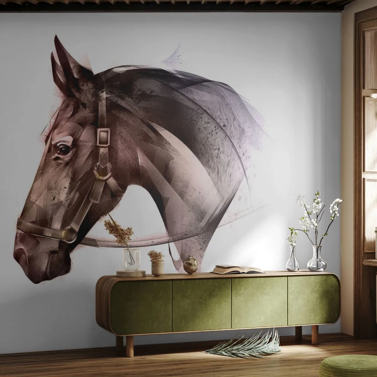 Fototapeta Standard Eco - To je ale pôvab - Zvieratá, Hlava koňa, Kôň - 400x280 cm