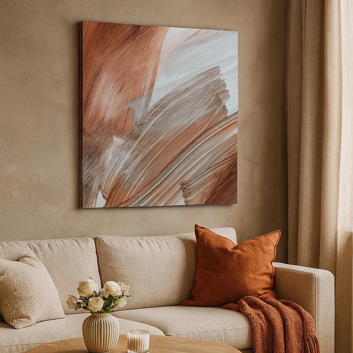 Obraz na plátne - Jesenná veterná abstrakcia - 30x30 cm