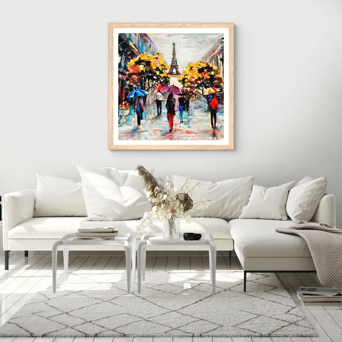 Plagát v ráme zo svetlého duba - Na jeseň obzvlášť krásny - 40x40 cm