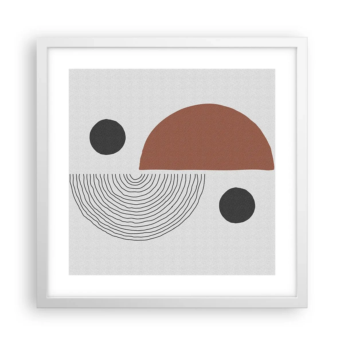Plagát v bielom ráme - Dokonalosť kruhu - 40x40 cm